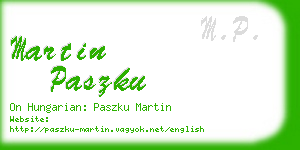 martin paszku business card